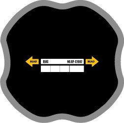 TBDTRH25 - 130mm Cross Ply Patch Qty 10